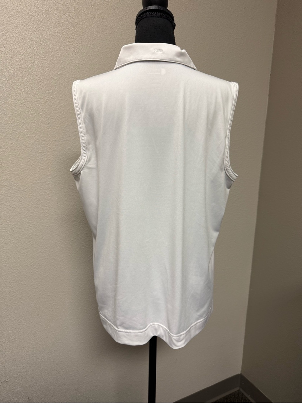 IZOD Golf Cool FX Sleeveless Polo XL White Purple Floral Performance Top - Picture 7 of 13